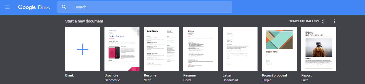 google docs template