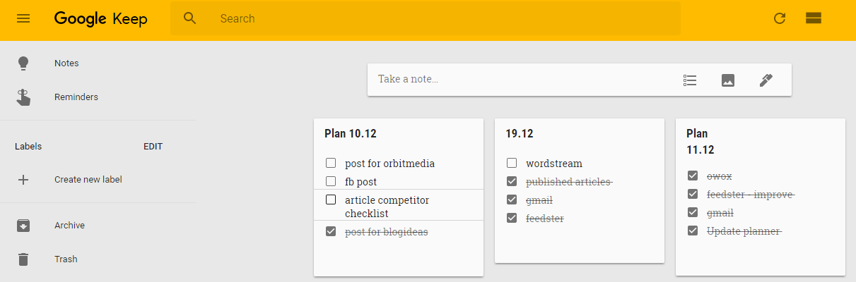 google keep