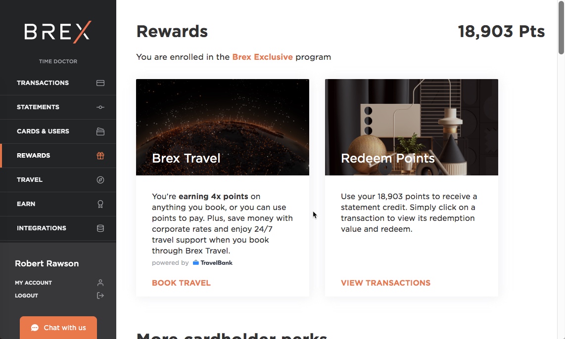 Brex rewards